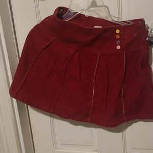 Gymboree Red Mini Skirt with Button Accents